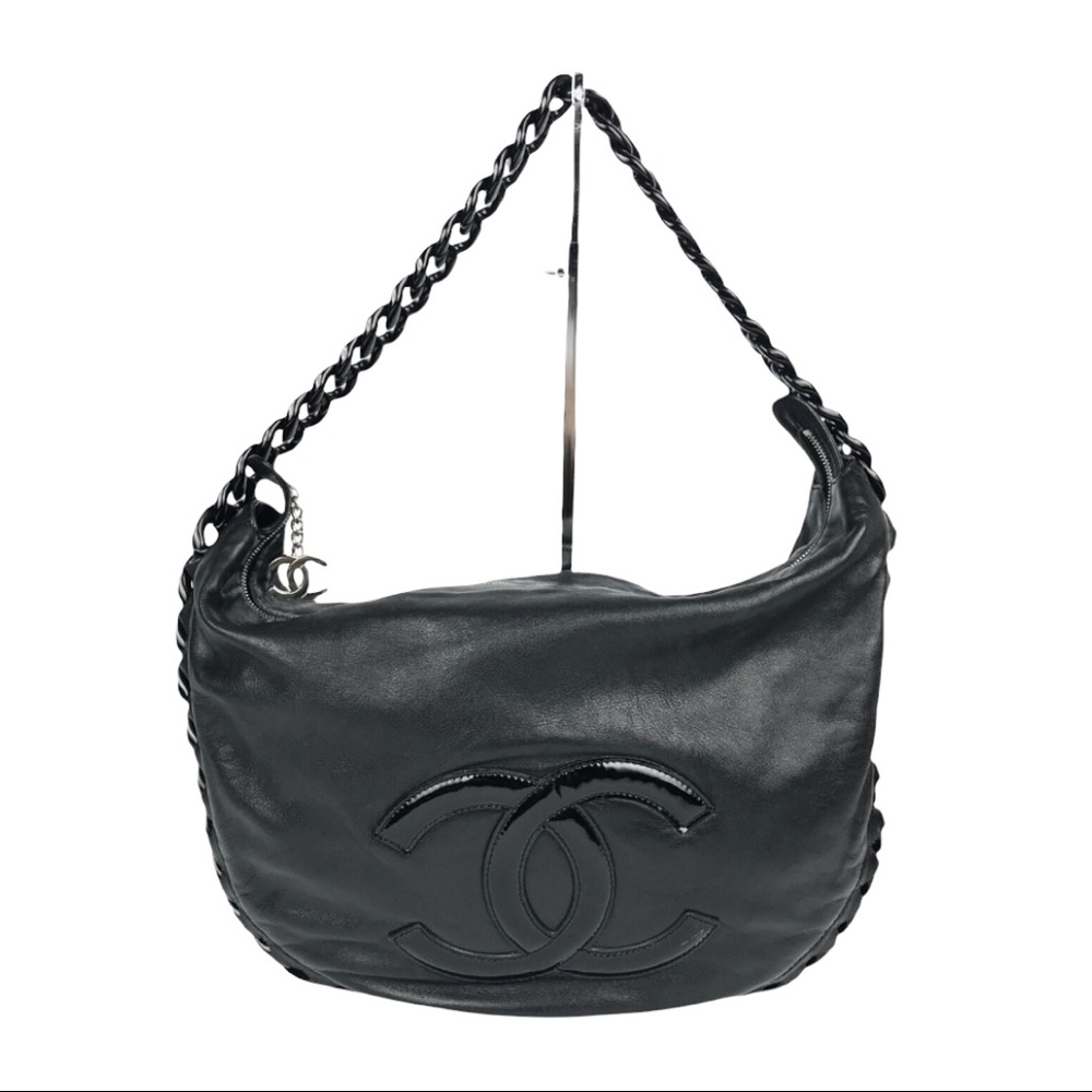 Chanel Lambskin Half Moon Chain Around Shoulder Bag